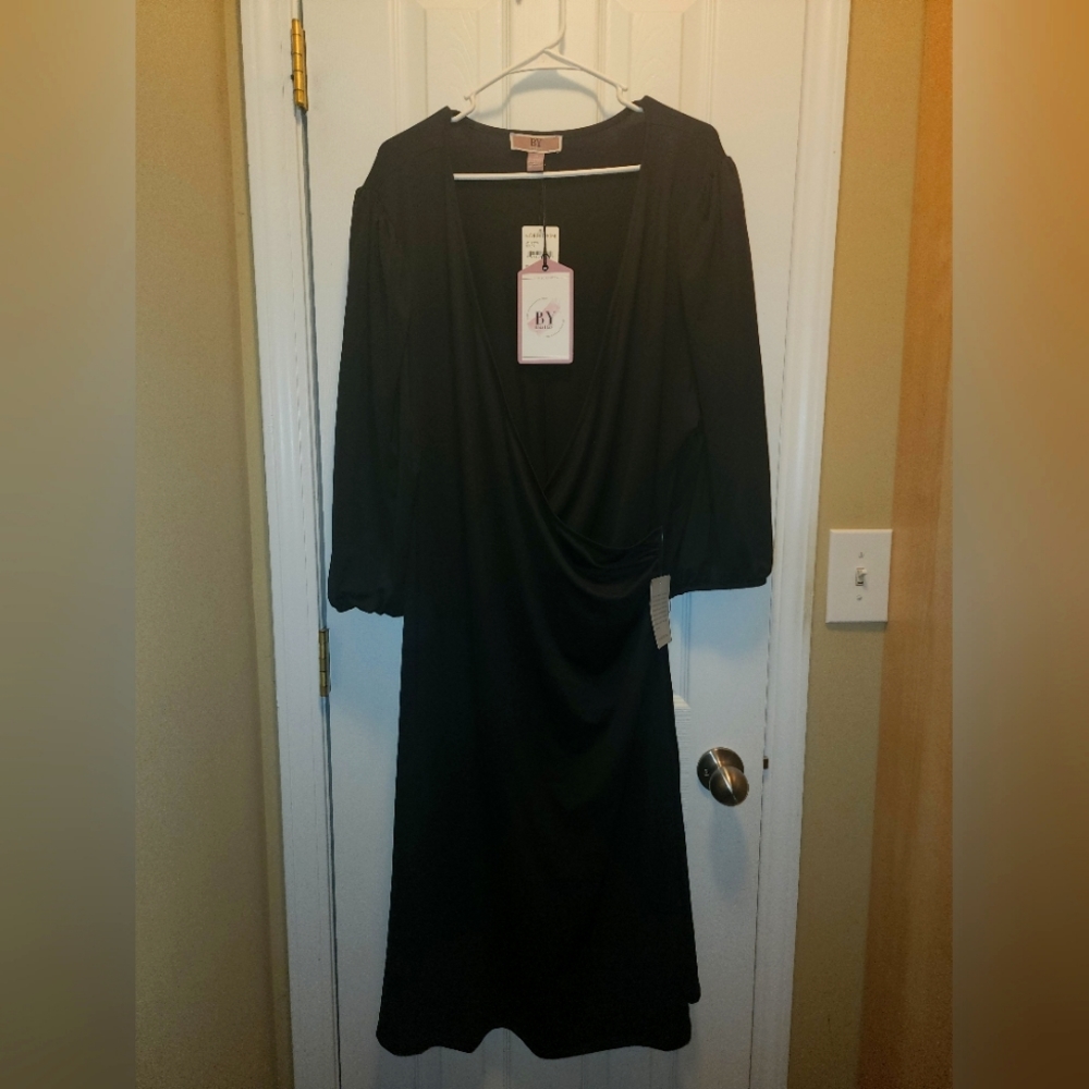 By Design Wrap Dress Black 2X